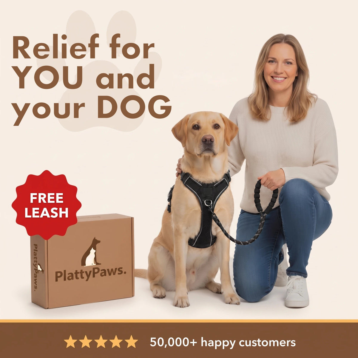 PLATTYPAWS NO-PULL HARNESS